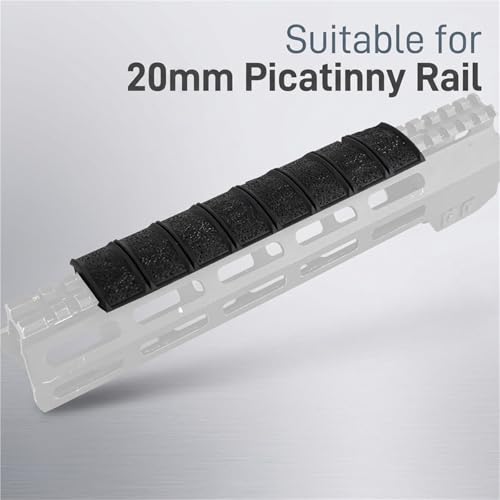 Picatinny Rail Cover - 3 Pack Non-Slip Checkered Protector Panels for 20mm Rails