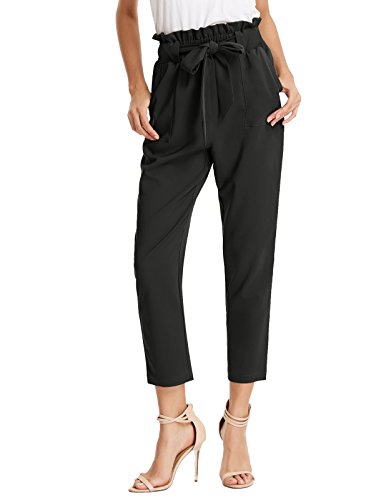 GRACE KARIN Women’s High Waist Business Casual Work Pants Black Large