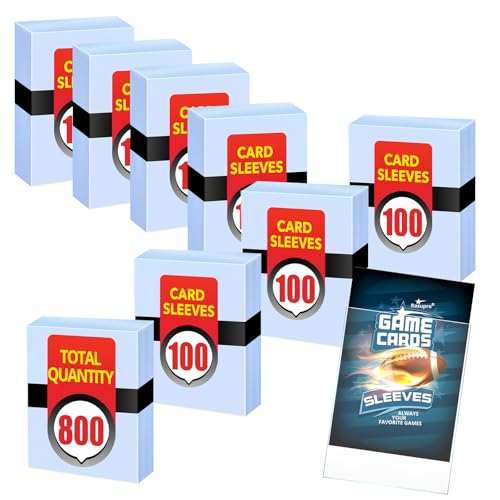 800 Count Premium Trading Card Sleeves - Clear Polypropylene Protectors