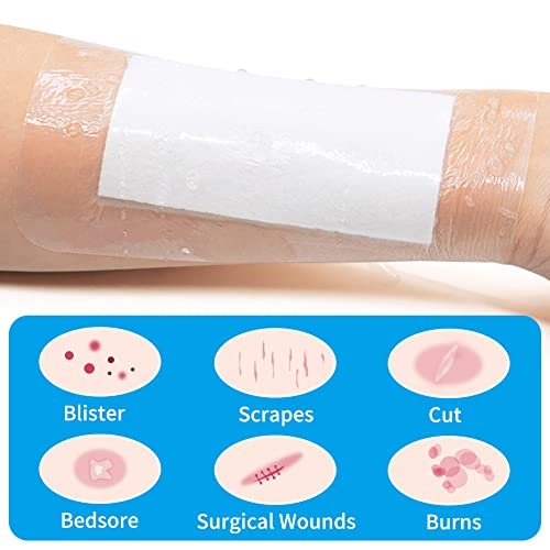 Large Waterproof Bandage - Clear Adhesive Dressing, 10pcs