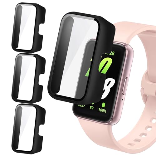 Samsung Galaxy Fit 3 Screen Protector Case - 3 Pack Black