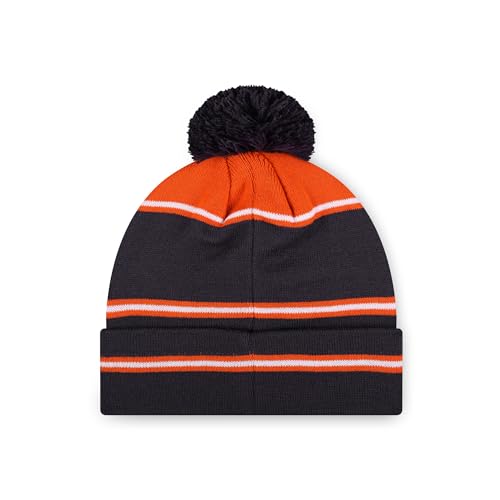 Chicago Bears Big Wordmark Stripe Pom Beanie Hat - One Size