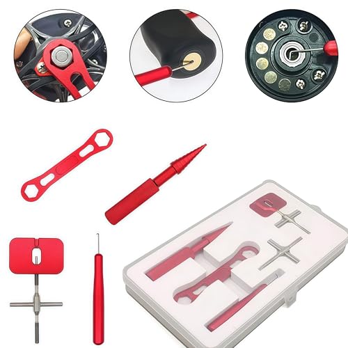 Fishing Reel Repair Kit with Disassembly Wrench and Bearing Tools - Aluminum, Blue