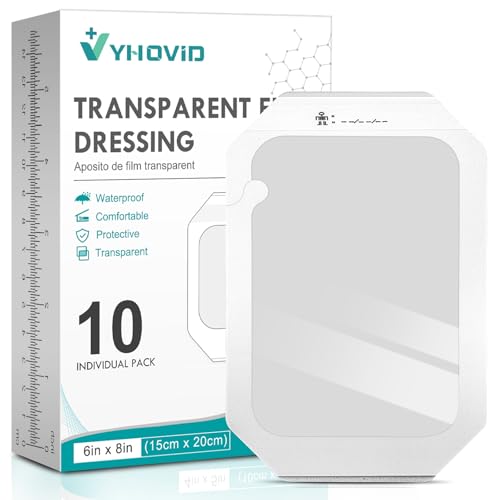 Waterproof Bandages 6'' x 8'' - 10 Packs Transparent Film Dressing