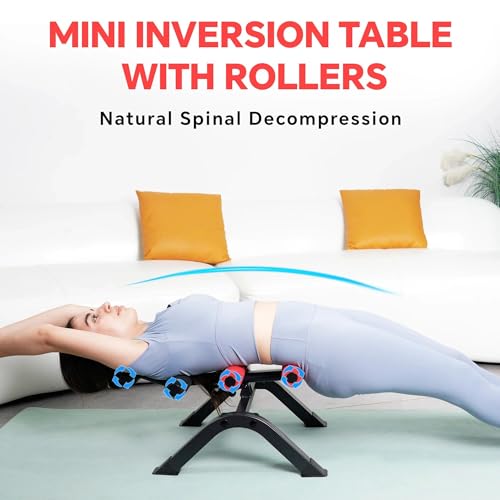 Heavy Duty Mini Inversion Table with Roller - 400lbs Capacity