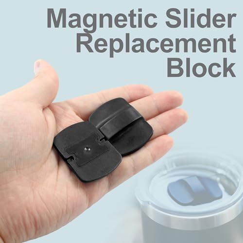 Magnetic Slider Replacement for Drink Tumbler Lids - 2 Pcs, Black