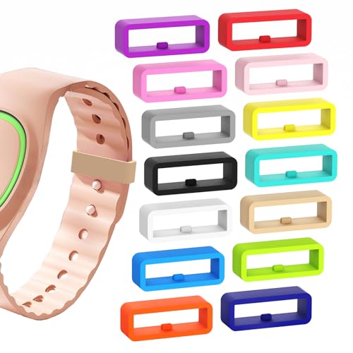 Silicone Fastener Rings for Wristbands - Secure Loop Holder - 14 Colors
