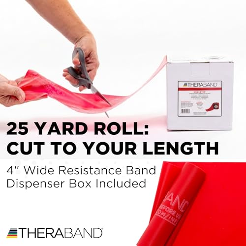 Non-Latex Resistance Band - Medium, 25-Yard Roll for Exercise