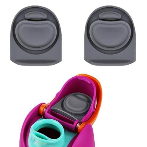 Silicone Replacement Stopper Seal for Water Bottle Lids - 2 Pack, Gray