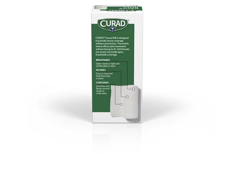 Cotton Stretch Gauze Bandage Roll - 4 Inch x 4.1 Yard - 1 Count