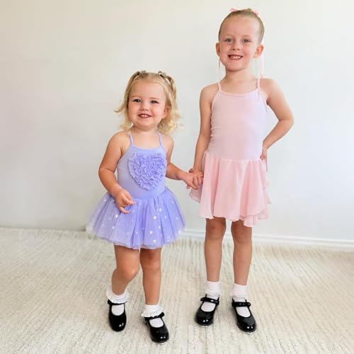 Tap Shoes for Toddler Girls - Black - PU Non-Slip Dance Shoes