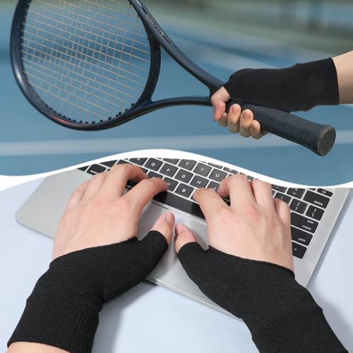 Thumb Wrist Brace Arthritis Gloves - 2 Pcs Fingerless Support