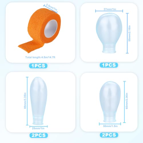 6pcs Waterproof Finger, Toe & Thumb Protectors Silicone Covers – 3 Sizes, Tinoaly