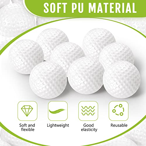 Junkin White Foam Golf Balls 24 Pack - Practice & Safe Indoor/Outdoor Swing