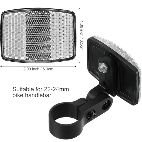 Bicycle Reflectors Set - 4 Pcs Red & White Front Rear Lights