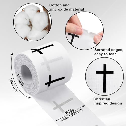 Christian Cross Athletic Tape - 2 Pack, 2in x 23ft Sports Wrap