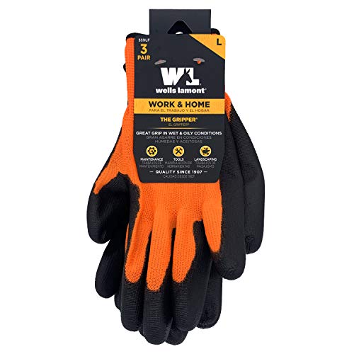 High Dexterity Work Gloves - 3-Pack, PU Coated, Large