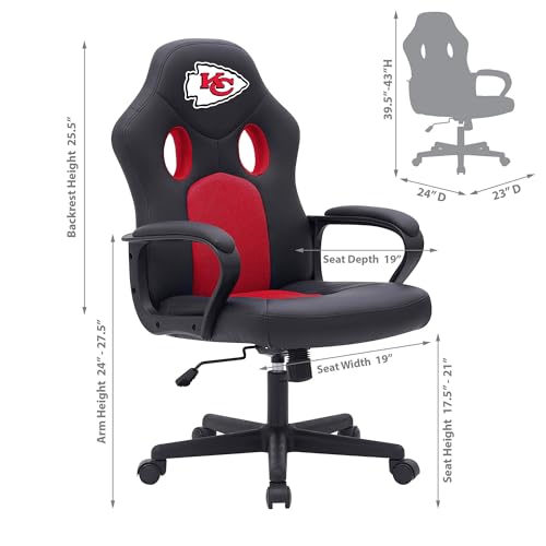 Kansas City Chiefs Vision Game Chair - Adjustable & Ergonomic