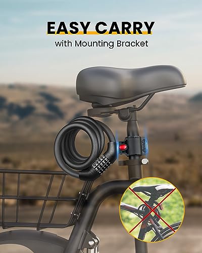 Heavy-Duty Bike & Scooter Cable Lock - 5-Digit Combination
