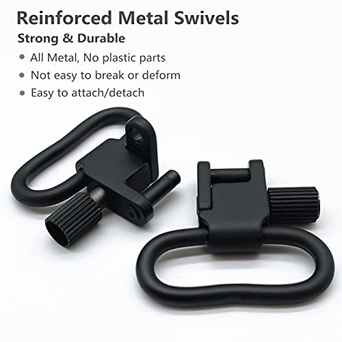 Metal Gun Sling Swivels Attachment Clips - 2 Pcs, 1 Inch