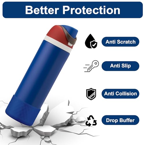 Silicone Boot Sleeve for Owala Water Bottles - 2PCS Old Blue