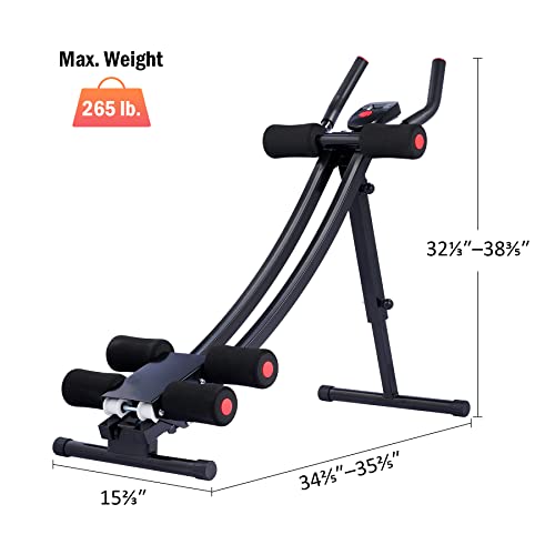 Ab Machine for Home Gym - Core Strength Trainer with 4 Intensities