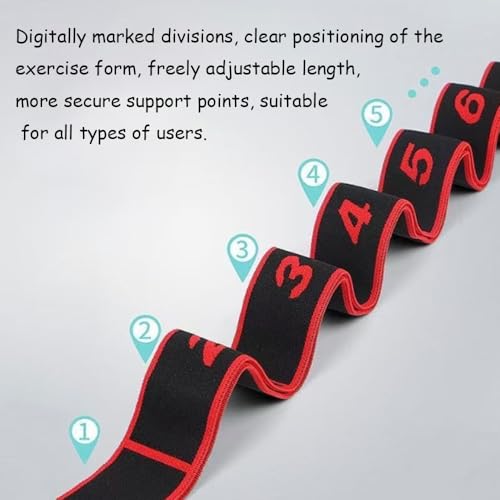 Adjustable Fitness Resistance Band for Stretching - Red