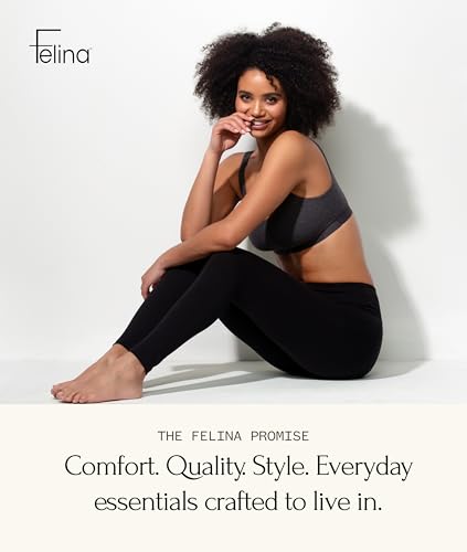 Felina Women's Sueded Athletic Leggings with Slimming Waistband - Watercolor Flower Medium