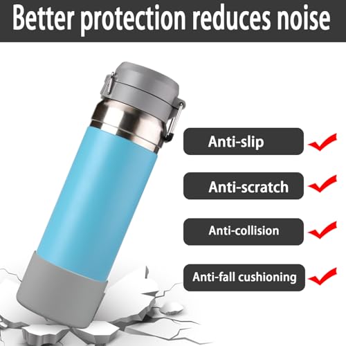 Silicone Boot Sleeve for Stanley Quick Flip GO Water Bottle - 36oz Gray (2 Pcs)
