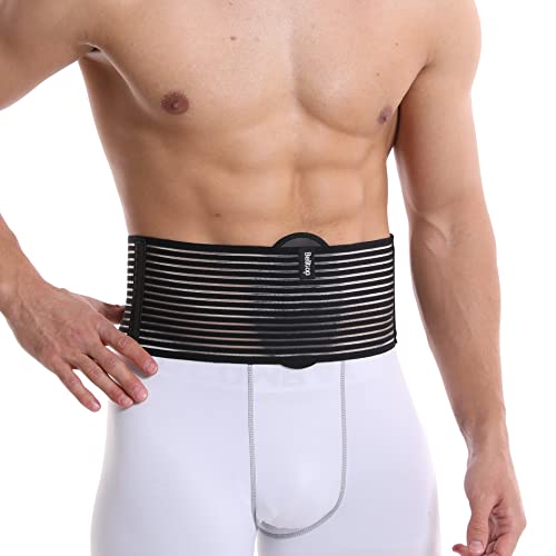 Umbilical Hernia Belt for Men & Women, L/XL (39-52 in) Double-Thickness Abdominal Binder