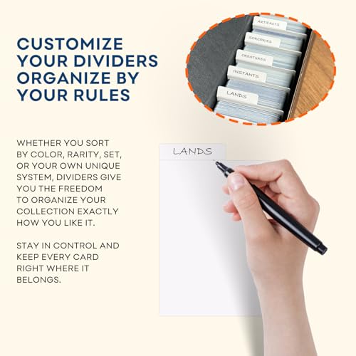 140PCS Card Dividers for Trading Card Storage - Vertical