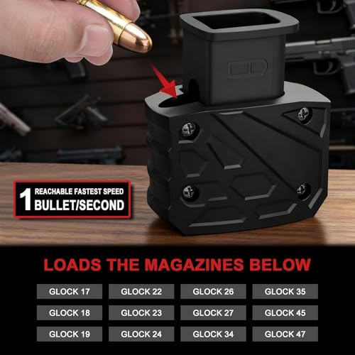 Army Green Speed Loader for Glock 9mm/.40 S&W - Fast & Portable - Black