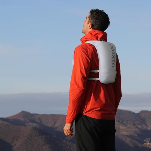 INOXTO Running Hydration Vest Gray-Blue, Lightweight 250ml Flask, Men & Women Hiking Pack