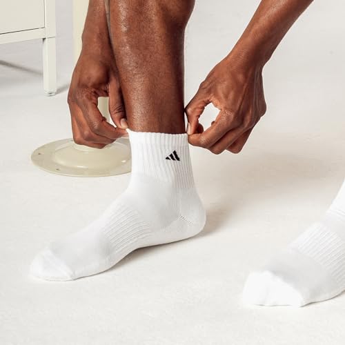Men's 6-Pack Quarter Athletic Socks with Cushioning & Arch Support