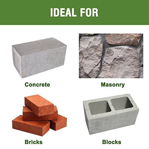 1/4" x 8" Masonry Drill Bits (2 Pack) Concrete Hammer Drill Bits Carbide Tipped, for Cement, Brick, Stone, Hex Shank