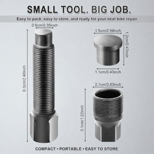 Bicycle Crank Puller Tool for Square Taper and Splined Crank Arms