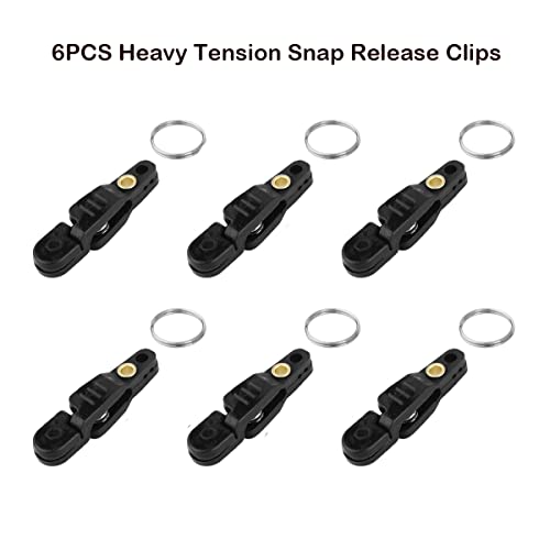 SAUYRASY Black Heavy Tension Snap Release Clips for Fishing Tackle & Downrigger