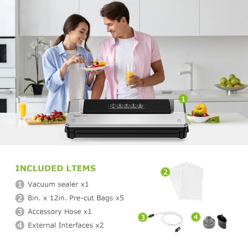 Compact Vacuum Sealer Machine with 4 Modes for Food Preservation