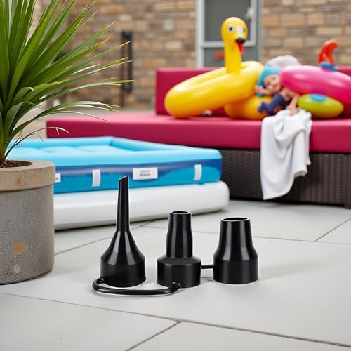 Air Pump Replacement Nozzles Set - 3 Sizes for Inflatable Products