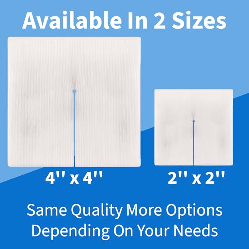 Vakly Sterile Split Drain Sponge Gauze 4 x 4, 6-Ply, 50 Pack