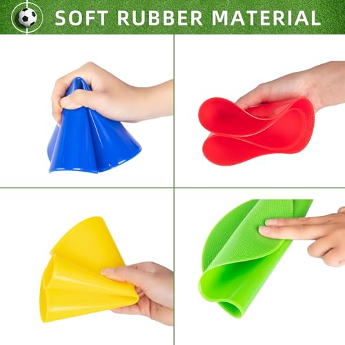 Non-Slip Rubber Floor Markers - 9 Inch Spot Dots, 9 Colors