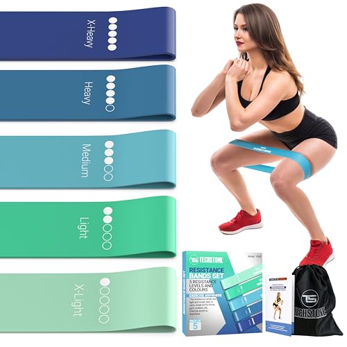 TechStone Resistance Bands Set – 5 Levels Loop Exercise for Men &