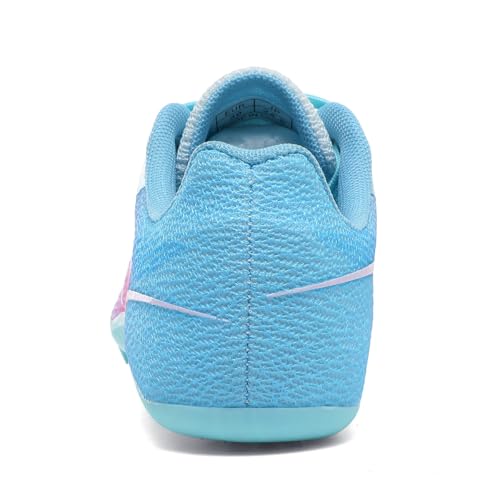 WESHIRUN Track & Field Spikes Shoes Men Women Kids Racing & Jumping Sneakers - Pink, Size 8 Women / 6.5 Men