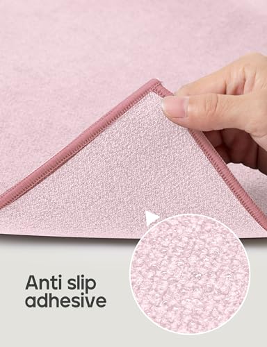 Non-Slip Yoga Towel with Silicone Grip & Spray Bottle - Pink
