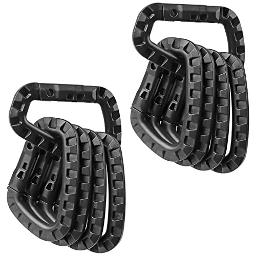 Tactical Carabiner Keychain - 12 Pack Lightweight D-Rings for Outdoor Use