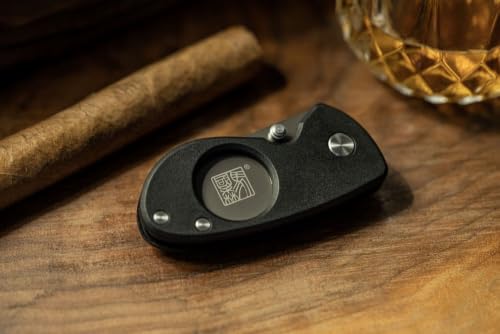 Al Mar Havana Linerlock Pocket Knife with Cigar Cutter, Gray Titanium Handle