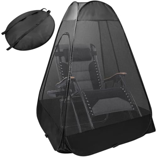 Pop Up Mosquito Net Tent for 1 Person Chair - 360° Mesh Barrier, Portable Camp Chair Tent