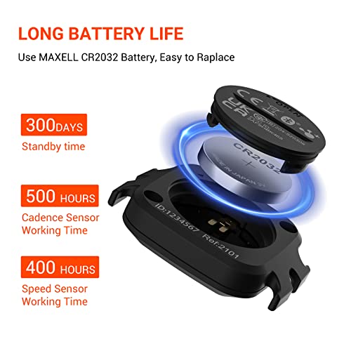 Wireless Bluetooth & ANT+ Cadence & Speed Sensor - 2 Pack