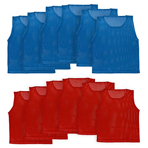 Youth Sports Pinnies Set of 12/24 - Practice Scrimmage Vests