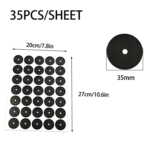 Pool Table Marker Dots - 35mm Billiard Spot Stickers - 1 Sheet of 35 Pieces